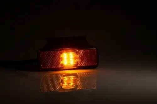 фонарь габаритный! жёлтого цвета, LED, с кронштейном, проводом 0.5м\ FT017ZKLED FRISTOM