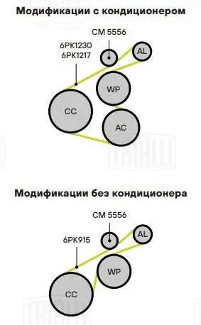 Ролик привод. ремня для а/м Hyundai Solaris/Kia Rio (17-) 1.4i [Kappa] (с натяж. CM5556 TRIALLI