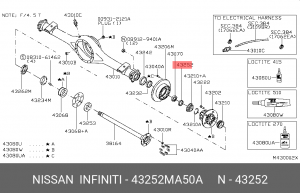 сальник полуоси!\ Nissan Cabstar 06> 43252-MA50A NISSAN