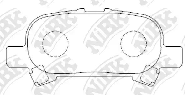 Колодки тормозные TOYOTA Avalon (99-05) задние (4шт.) NIBK PN0427 NIBK