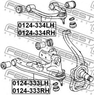 Рычаг передн верхн правый TOYOTA LAND CRUISER 100 (HDJ101/UZJ100) 0124-334RH 0124-334RH FEBEST