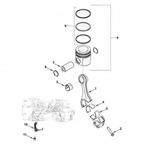 Поршень КАМАЗ Камминз ISBe, ISDe Евро-3 в сб. на 1 цилиндр + 0.50 мм (4955642) ( 0321 HAFFEN