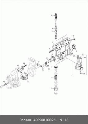 400908-00026 Насос топливоподкачивающий 105220-649A 400908-00026 DOOSAN
