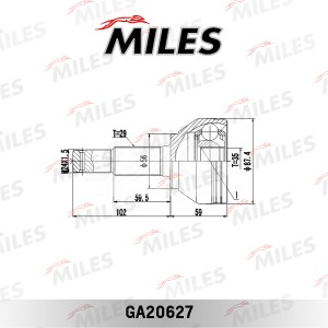 ШРУС наружный передний NISSAN QASHQAI I 2.0 07-13 (SKF VKJA5816) GA20627 GA20627 MILES