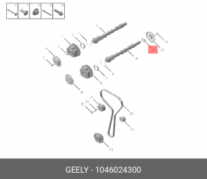 Сальник распредвала GEELY Atlas Pro (21-) задний OE 1046024300 GEELY