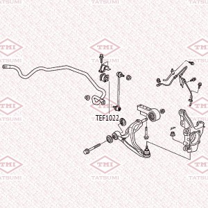 втулка стабилизатора переднего !\ Honda Pilot 08> TEF1022 TATSUMI