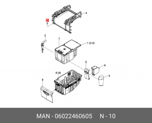 Винт с цилиндрической головкой M8X20-8.8 06022460605 MAN