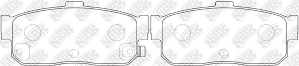 Колодки тормозные NISSAN ALMERA 95-/MAXIMA 95-/PRIMERA 90-98/SUNNY 87-95 задние  PN2224 NIBK