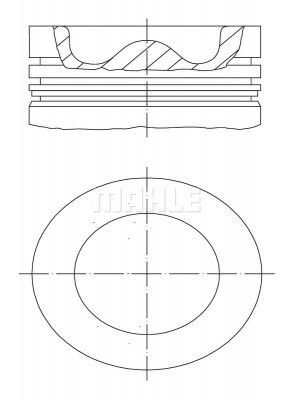 поршень! d131 R6 VOLVO D13C 037 PI 00106 000 MAHLE KNECHT