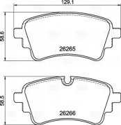 Колодки торм. для а/м Audi A4 (B9) (17-)/A6 (18-) диск. зад. 129x59 (PF 4475) PF4475 TRIALLI