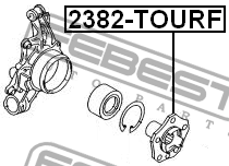 ступица колеса!\ VW Touareg 02>, Audi Q7 06> 2382-TOURF FEBEST
