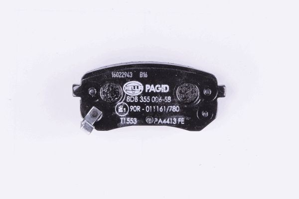 Колодки тормозные дисковые 8DB355006-581 8DB 355 006-581 HELLA