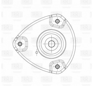 Опора стойки перед. Kia Rio (05-) (правой, с подшип.) (SA 0863) SA 0863 TRIALLI