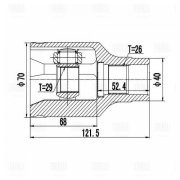 ШРУС Suzuki SX4 (06-) 1.6i 4WD (внутр. перед. прав.) (GO 2408) GO2408 TRIALLI