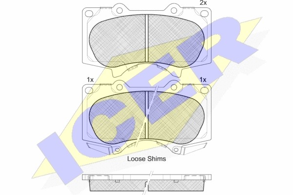 181665 колодки дисковые передние !\ Toyota Land Cruiser J12 4.0i/3.0D 03> 181665 ICER