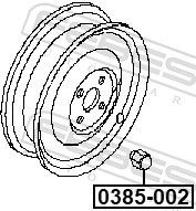 ГАЙКА КОЛЕСНАЯ 0385-002 0385002 FEBEST