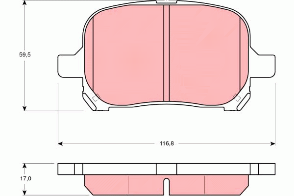 Колодки тормозные TOYOTA Camry (V20) LEXUS передние (4шт.) TRW GDB3152 TRW