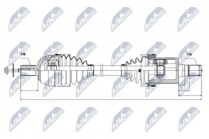 привод лев.-прав.!\ Volvo S60 II 10>, Land Rover Freelander II 06> NPWVV023 NTY