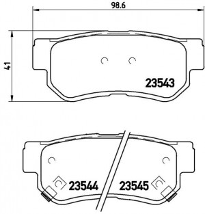P30014 746 22 [583023AA20] !колодки дисковые з.\ Hyundai Trajet 2.0i/2.7i/2.0CRD P30014 BREMBO