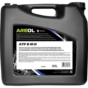 AREOL ATF DIII H (20L) масло трансм.для АКПП и ГУР! краснDexron IID/IIE/IIIF/III AR099 AREOL