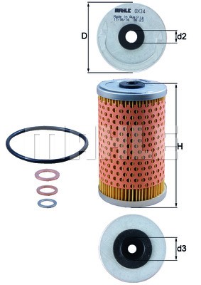 MB W123/201  76-93  2.0-2.3 OX34D MAHLE KNECHT