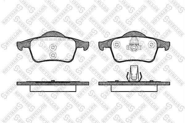 колодки дисковые зад.! с антискр. пл.\Volvo S80 98>/S60/V70 00>/C70 97-00/XC70 2 725-000B-SX STELLOX