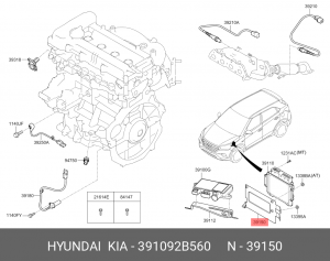 391092B560 BRKT-PCU 391092B560 HYUNDAI
