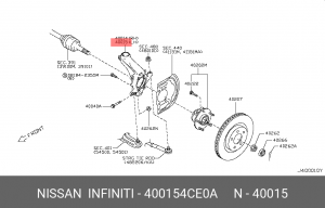 КУЛАК ПОВОРОТНЫЙ 40015-4CE0A 400154CE0A NISSAN