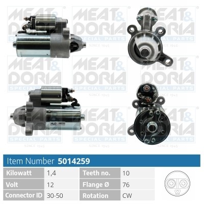 Стартер FORD Focus (99-04),Mondeo (93-00) MEAT&DORIA 5014259 MEAT DORIA