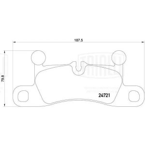 Колодки торм. VW Touareg II (10-)/Porsche Cayenne II (10-) диск. зад. (PF 4123) PF 4123 TRIALLI