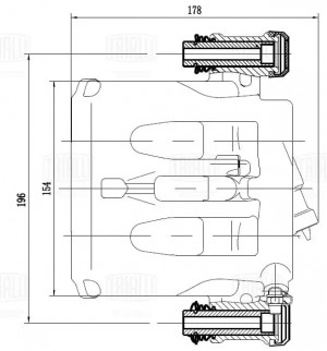 Суппорт торм. Mercedes V W447 (14-) перед. прав. d=48мм (CF 032017) CF032017 TRIALLI