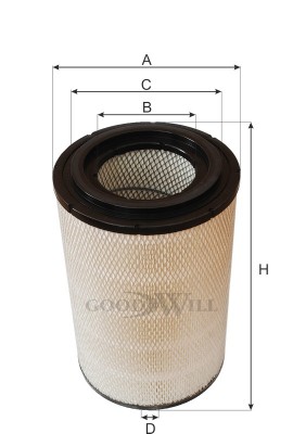 Фильтр воздушный AG1015 AG 1015 GOODWILL