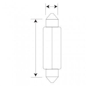 лампа 24В (салон, номерной знак) C5W 24V 5W SV8.5 62405C MAYAK