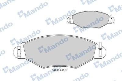 Колодки тормозные PEUGEOT 206,206SW (01-) передние (без АБС) (4шт.) MANDO MBF015163 MANDO