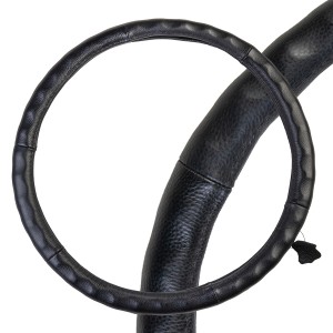 Оплетка руля (XXXL) 47-49см черная кожа SKYWAY S01108018 SKYWAY