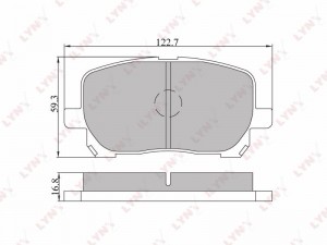 Колодки тормозные TOYOTA Avensis (01-09),Matrix (01-04) передние (4шт.) LYNX BD-7531 LYNXAUTO
