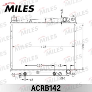 Радиатор (паяный) TOYOTA YARIS / VITZ 99- AT ACRB142 ACRB142 MILES