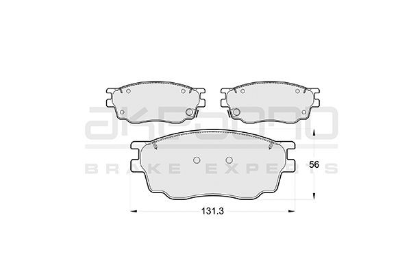 Колодки тормозные дисковые передние ПОДХОДЯТ ДЛЯ MAZDA 6 1.8 (GG, GY) AN-680WK AN680WK AKEBONO