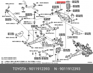 Болт 90119-12393 90119-12393 TOYOTA