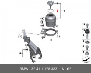 уплотнительное кольцо!\ BMW all 32 41 1 128 333 BMW