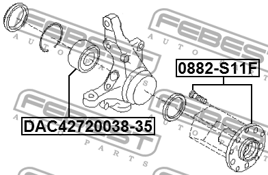 Ступица передняя 0882-S11F FEBEST