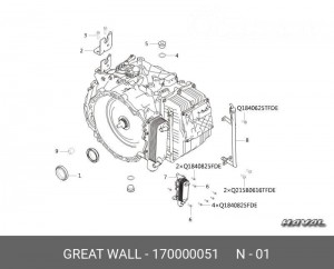 Сальник привода HAVAL Jolion правого OE 170000051 GREAT WALL