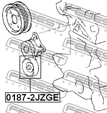 Ролик натяжной TOYOTA MARK II 2.5/3.0 92-01, LEXUS GS300 93-05 0187-2JZGE 0187-2JZGE FEBEST