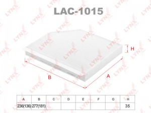 фильтр салона!\ Audi A4/A5 1.8-3.0TDi 04> LAC-1015 LYNXAUTO