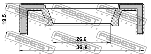 Сальник датчика фаз газораспределения 26.6x36.6x9.1x19.5 MAZDA CX-5 2011-2017 95 95AAY-28360920X FEBEST