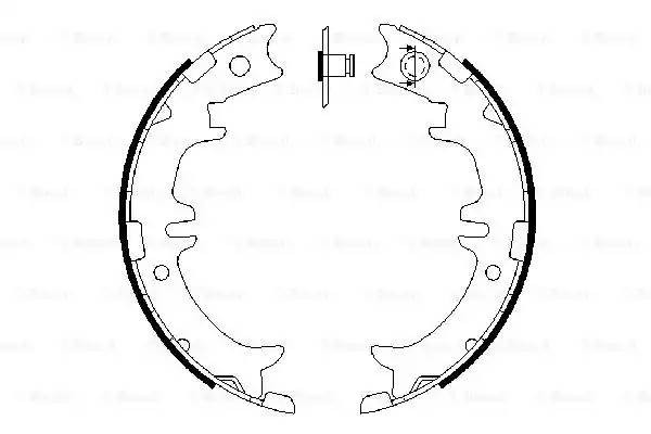 0 986 487 615 GS8446 !колодки барабанные ручн.\ Toyota RAV 4 1.8/2.0/D-4D, Lexus 0 986 487 615 BOSCH