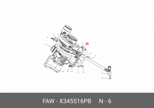 Уплотнительное кольцо X345516PB FAW