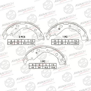 Колодки тормозные барабанные AVANTECH AVS0119 AVANTECH