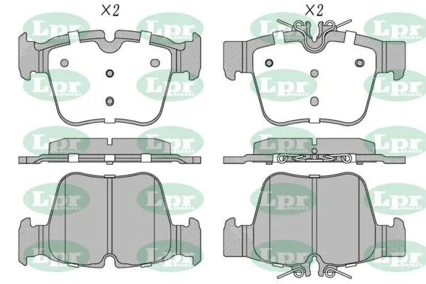 Колодки тормозные MERCEDES GLC (X253/C253) 15- задние 05P2121 05P2121 LPR