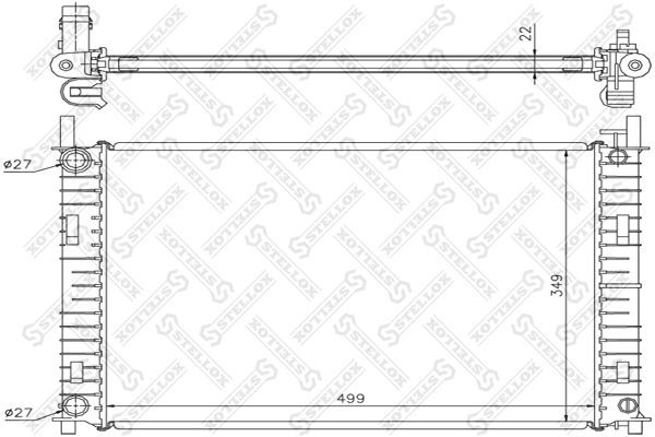радиатор системы охлаждения!\ Ford Fiesta 1.3 02> 10-25781-SX STELLOX
